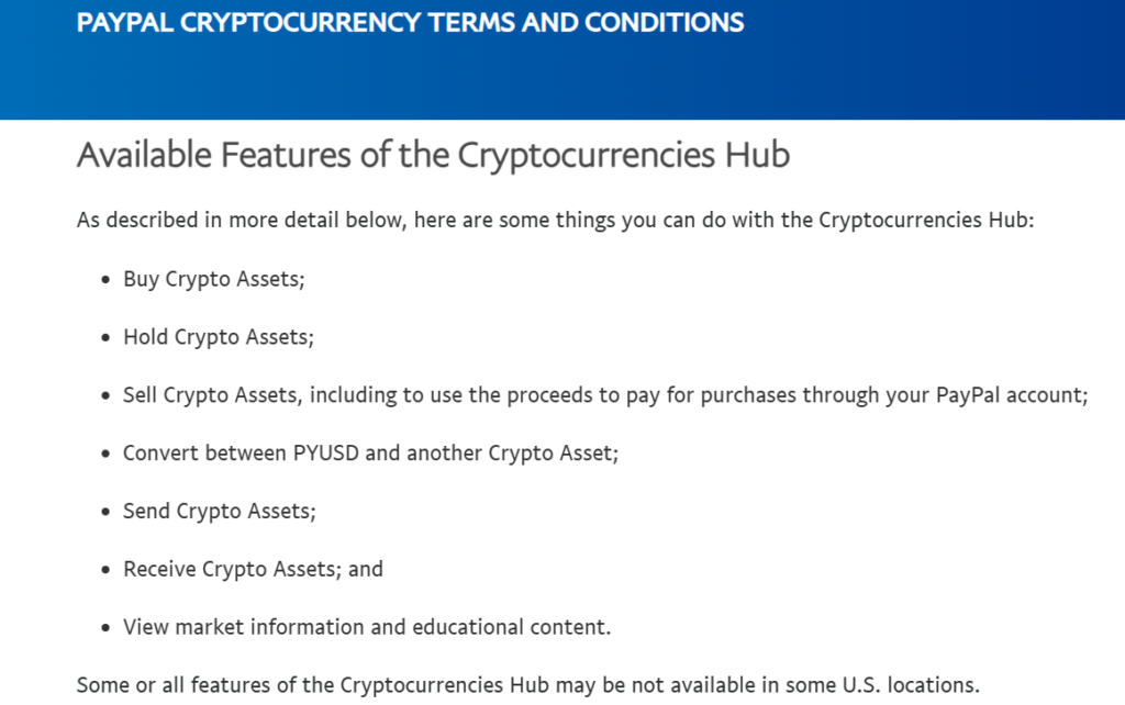 PayPal to roll out Cryptocurrencies Hub for select users